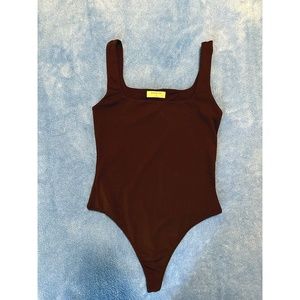 Babaton Women's Contour Squareneck Bodysuit Medium in Black